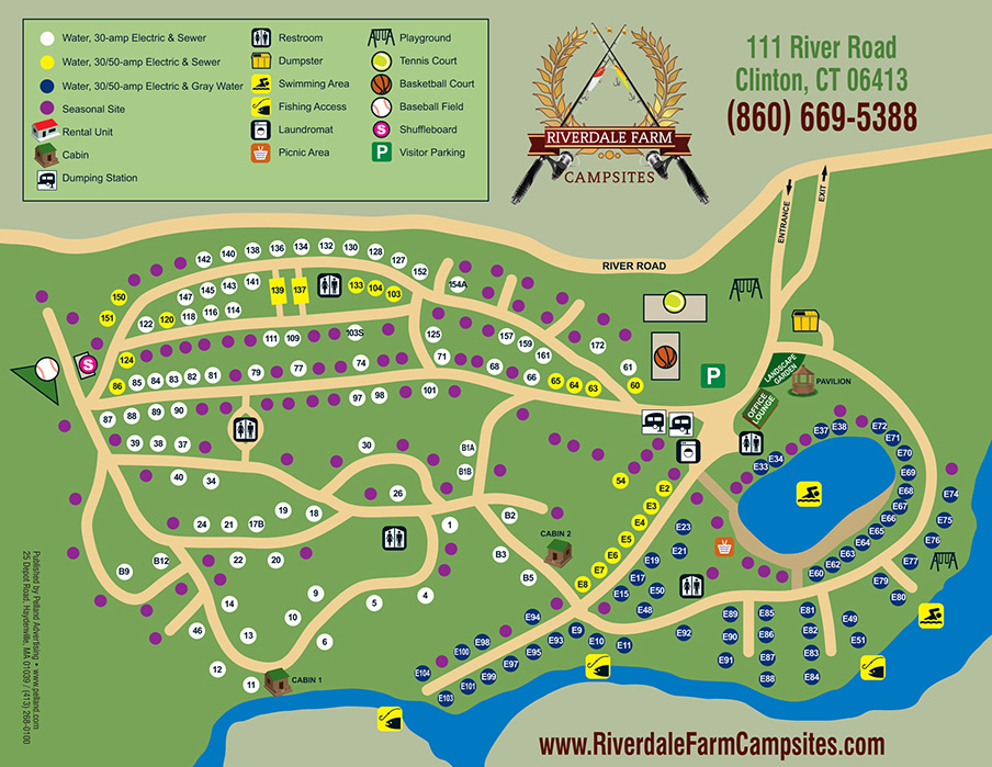 Riverdale Farm Campground Site Map